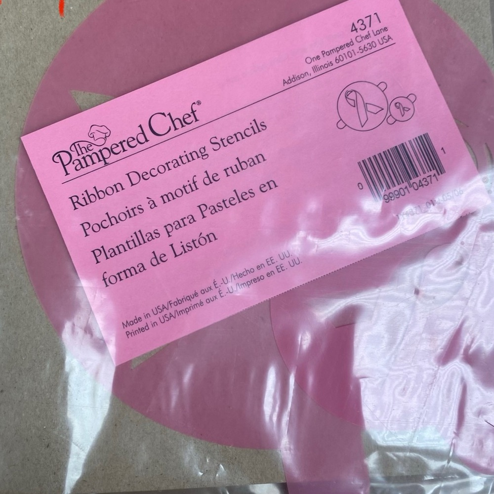 Pampered chef ribbon decoration stencil
